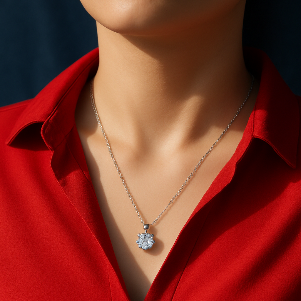 Collier Diamant Synthétique Éthique - Lumière Divine