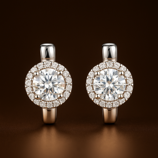 Boucle d'oreille en diamant synthétique éthique - L'Essence des Astres